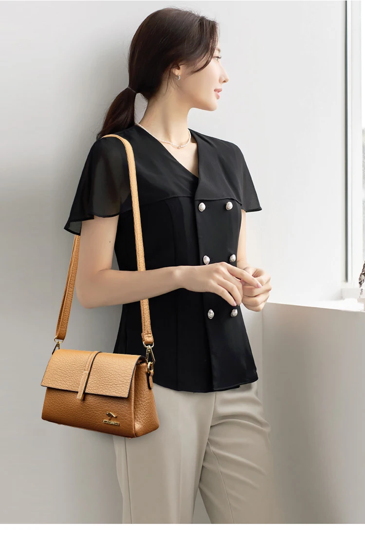 Piccola borsa a tracolla donna stile retro casual borsetta spalla_voghion.com