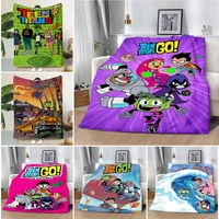 Teen Cartoon Printed Blanket Picnic Blankets Warm Blanket Soft and T-Titans Comfortable Blanket Home Travel Birthday Gift 1