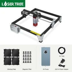LASER TREE Laser Engraving Machine K1-MINI 80W Metal Laser Engraver MDF Acrylic Wood Cutting Machine Working Area 300*300mm