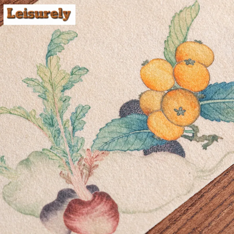 Miscellaneous Vegetables Rectangle Tea Table Mats Luxury Drink Coaster Household Dinner Table Cloth Mat Tea Ceremony Ornaments