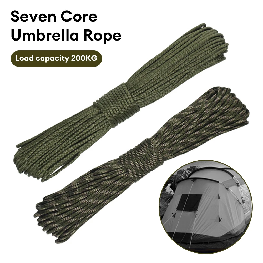 

31M 7 Cores 550 Paracord Cord Solid Parachute Cord Rope Type One Strand Climbing Camping Survival Equipment Paracord Hiking Tent