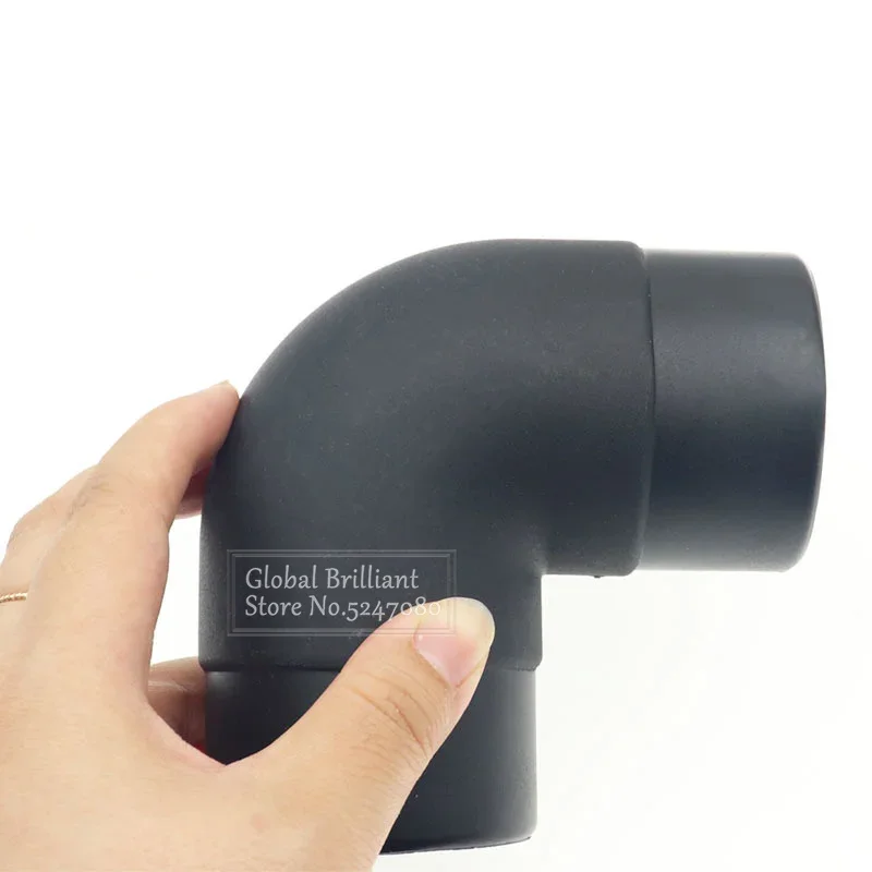 Car Air Heater Heater Ducting Pipe Elbow Outle 42/60/75/90mm Black Plastic Connector Heating PipeAir Intake Pipe