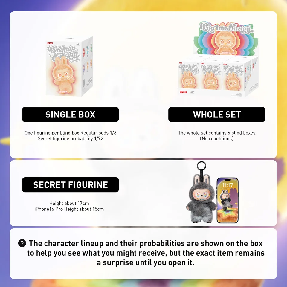 POP MART THE MONSTERS Big into Energy Series-Vinyl Plush Pendant