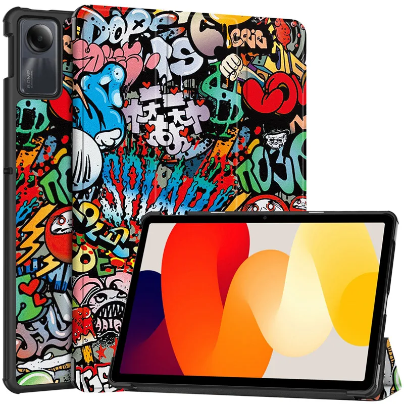 PU Couro Tri-Folding Stand Tablet Case Capa,