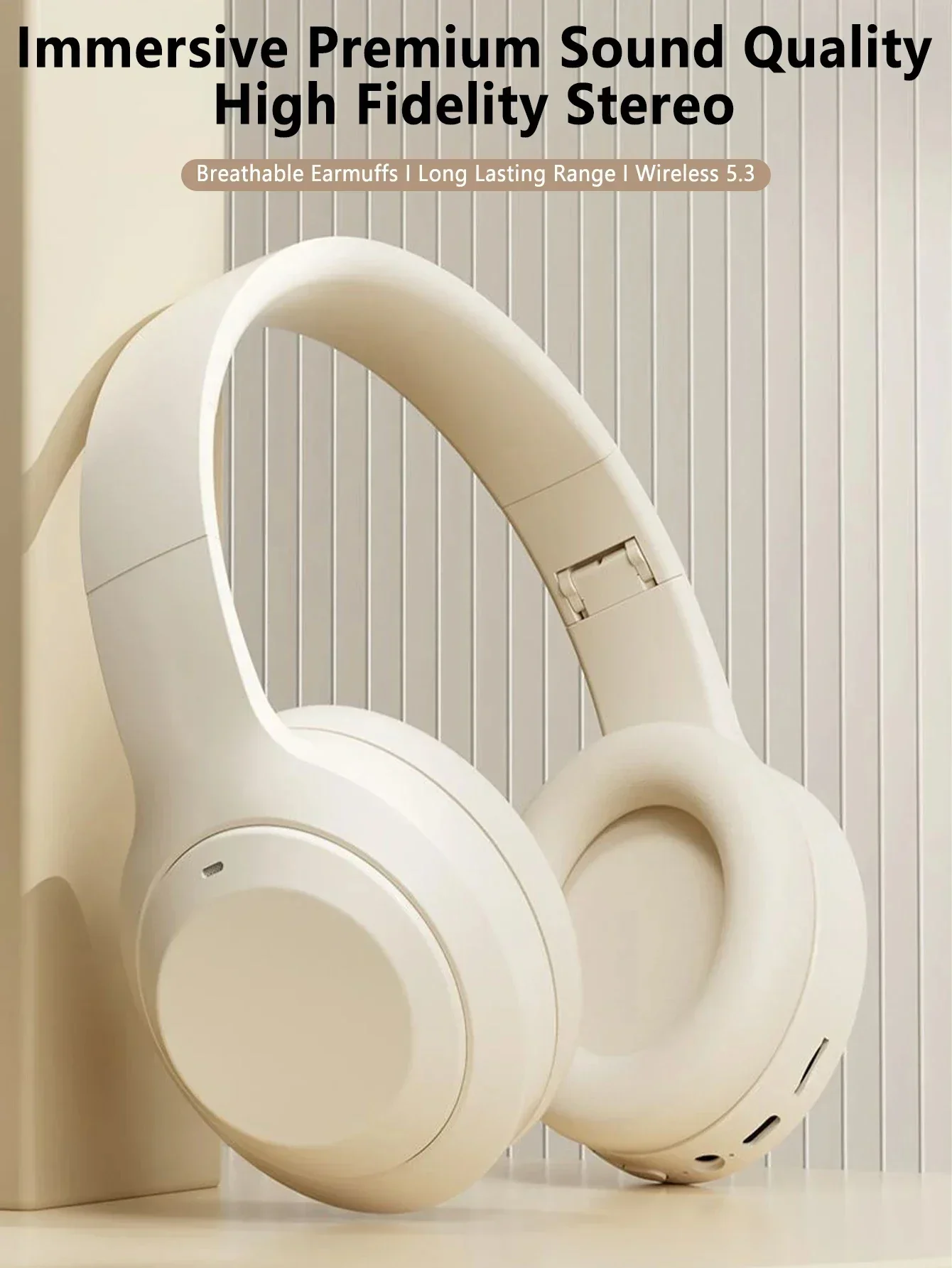 Description Picture 2 of itemBluetooth5.3 M5 Wireless Headset HiFi Stereo Earphones Noise Cancelling Gaming Headband Foldable with Mic Earbuds