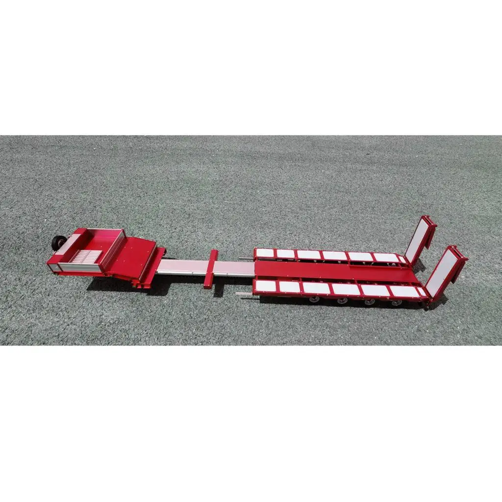 Degree Metal 4Axle Heavy Steering Trailer 997 Spare Part Red For 1/14 TAMIYAYA RC Tractor Truck Remote Control Car Model TH20374 6