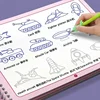 3D Groove Reusable Children Drawing Books Educational Montessori Games Magic Book Curious Copybook for Writing Practice Book 5