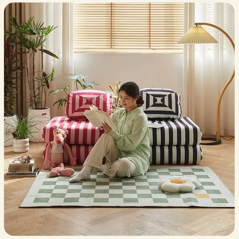 Lazy Sofa Sofa Bed Cube Shape Compact Small Home Single Bedroom Tatami Style Living Room Sofas Removable Washable Fabric