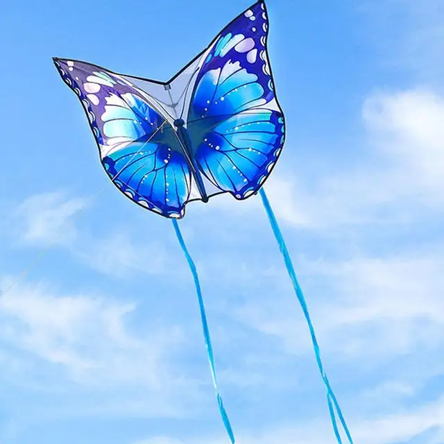 New Colorful Butterfly Hard-winged Kite Nylon Outdoor Kites Flying Toys For Children Stunt Kite Surf With Control Bar And Line 1