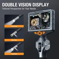 TESLONG TD500 6.5MM Dual Lens Articulating Borescope 2.0MP 5 Inch IPS Two Way 360° Steering Endoscope Camera with WIFI 2