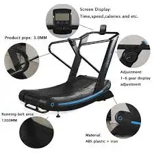 No-Motor Curved Unpowered Treadmill: The Go-to Fitness Equipment for Home, Supporting Daily Body Workouts