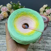 Organic Cotton Cake Line Gradient Color Baby Wool, DIY Handmade Knitting Line, Crochet Line, Shawl Long Skirt Sweater, 300g/Ball 2