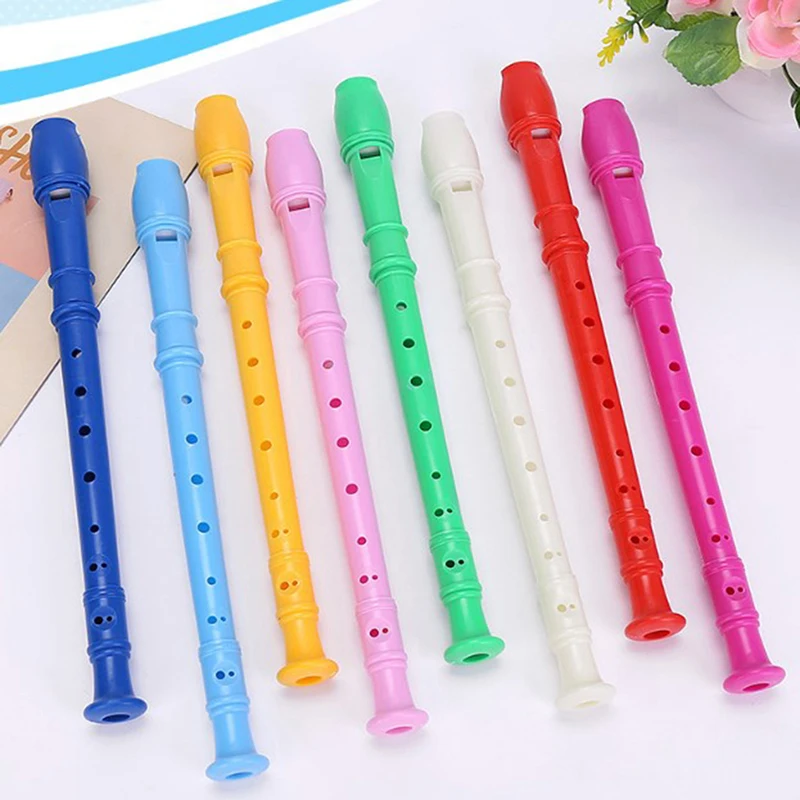 

1PC 8 Holes Plastic Recorder Long Flute Woodwind Instrument Colorful Kids Gift Flute