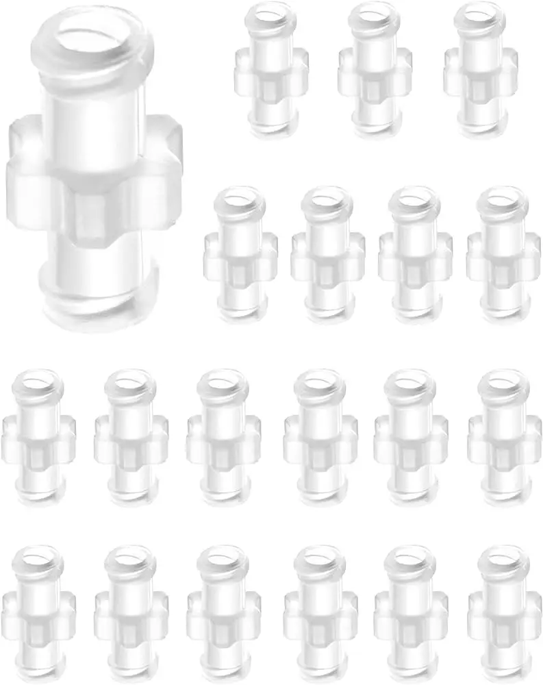 Double Helix Sterile Luer Lock Adapter Leak Proof Transparent Plastic Syringe Connector Disposable Sterile Luer Lock