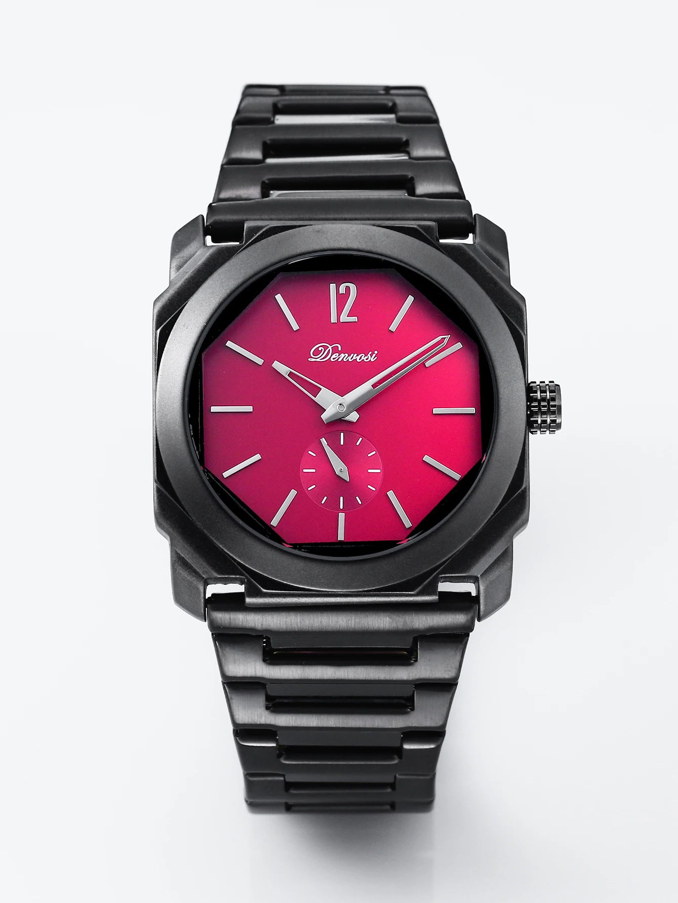 Men's Luxury Octagon Dial Stainless Steel Minimalist Wristwatch