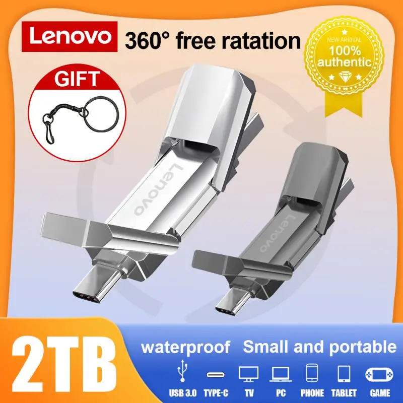 Lenovo Usb Flash Driver Type-C Otg 128Gb 2Tb Pen Drive 1Tb Memory Usb Stick 128Gb Pendrive Ad Alta Velocità Spedizione Gratuita Per Drone