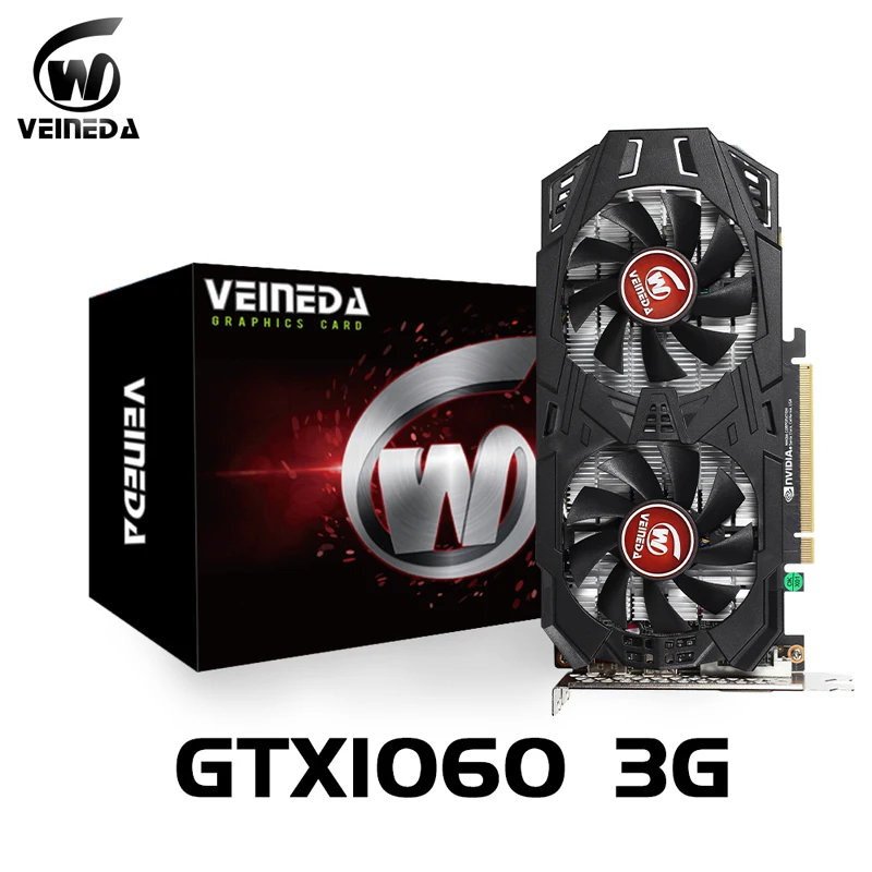 video card in computer VEINEDA Graphics Cards GPU RTX 2060 6G GDDR6 192Bit GPU PC Desktop video card PCI Express 2.0 computer full new GTX1060 3GB 6GB best graphics card for gaming pc Graphics Cards