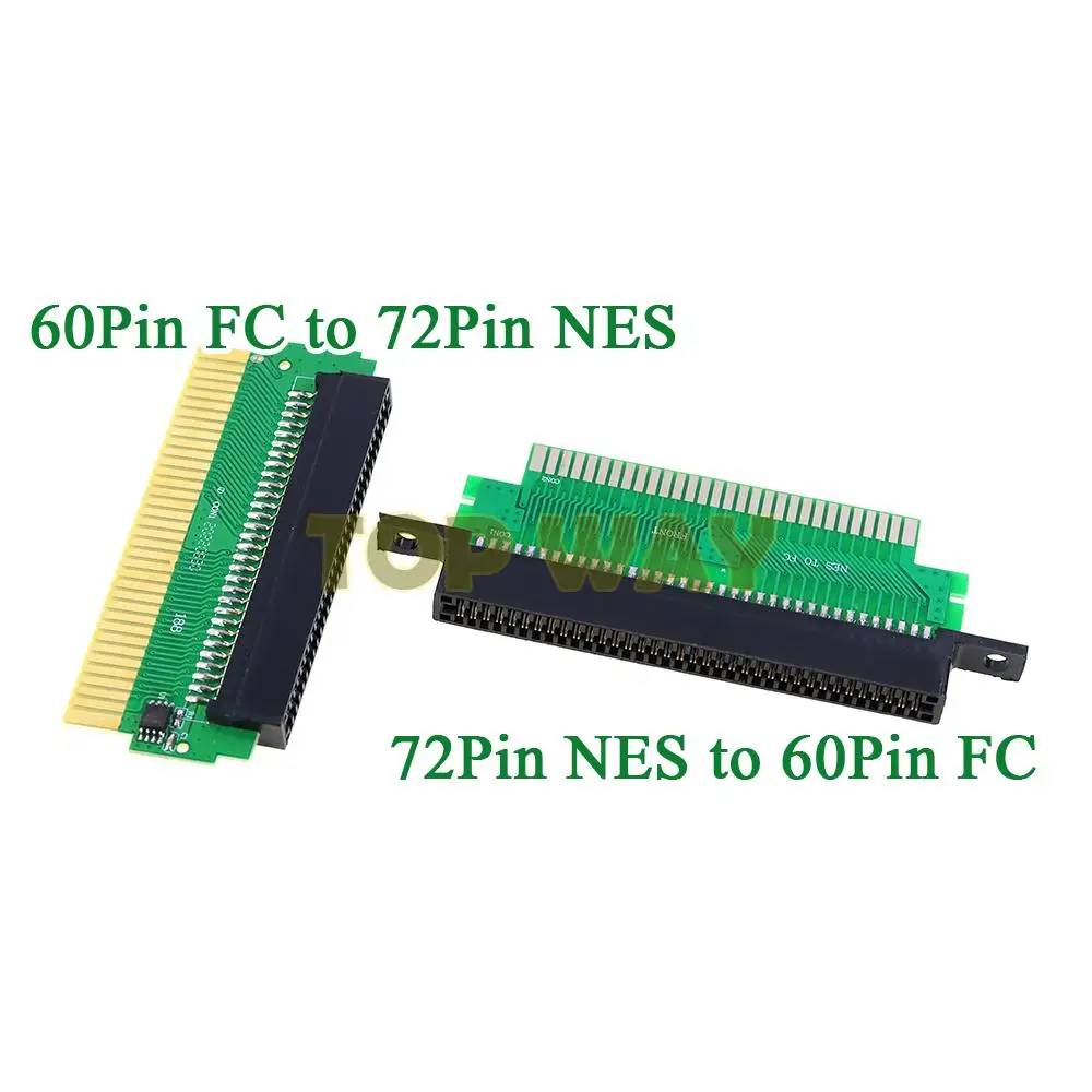 

5 шт. для Famicom FC 60 Pin To NES 72 Pin FC NES этикетка корзины боковой адаптер конвертер PCBA с чипом установленным от 72 Pin до 60 Pin