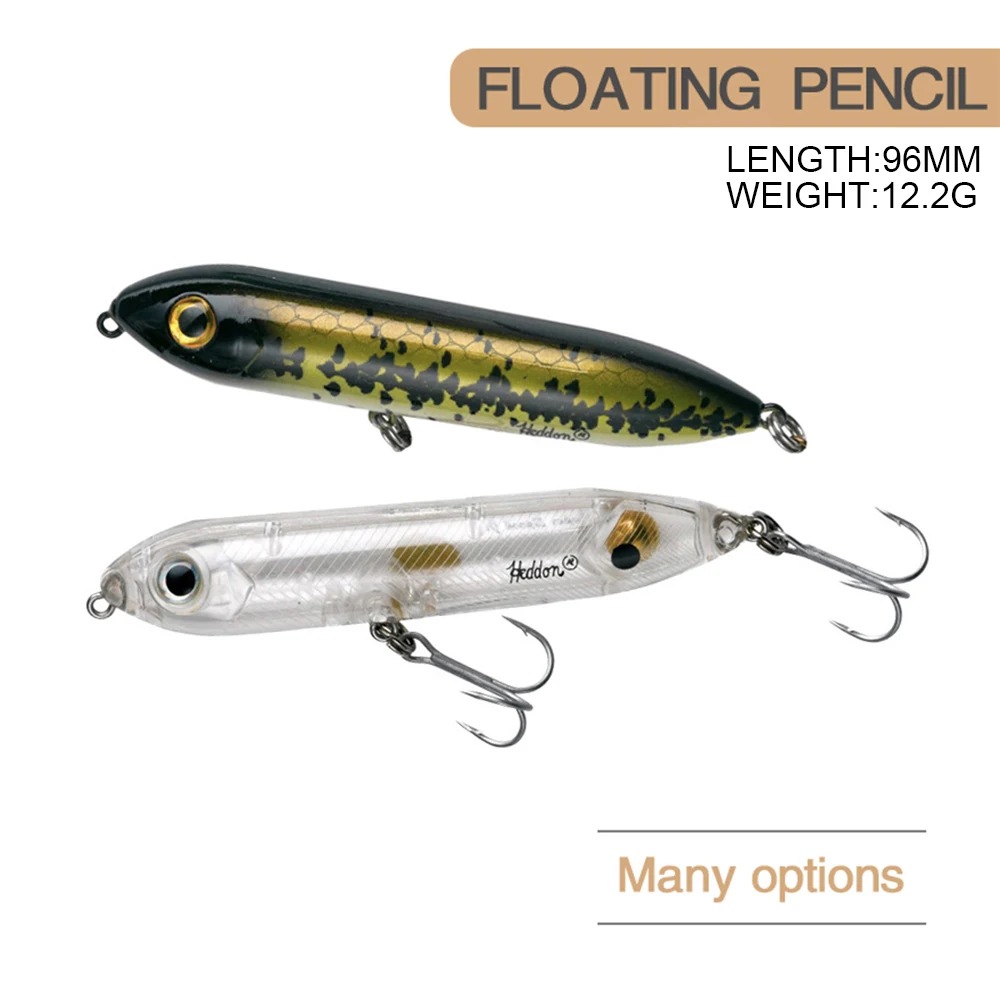 9.6cm 12.2g Fishing Lure Pencil Bait Wobbler Long Cast Floating