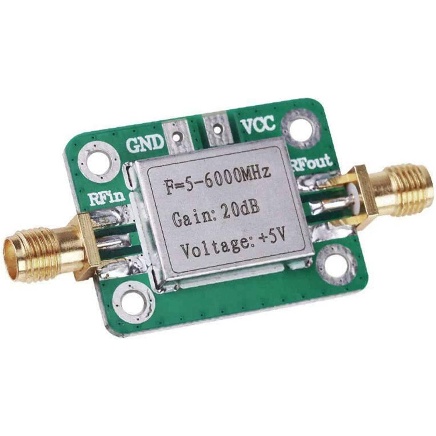 5M-6GHz RF low noise Broadband Signal Amplifier Power Amplifier Gain 20dB VFH UHF SHF 5-6000mhz LNA rf amplifier