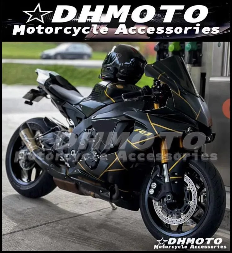 

4Gifts New ABS Motorcycle Fairings Kit Fit for YAMAHA YZF1000 - R1 2015 2016 2017 2018 2019 15 16 17 18 19 Bodywork Set Golden