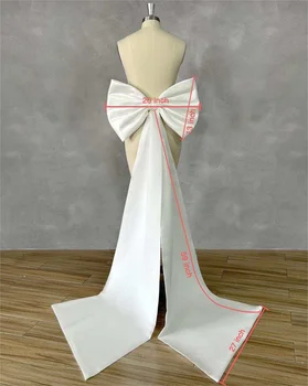 Amore elegante grande fiocco per abiti da sposa abiti da sposa donna staccabile treno papillon cinture in vita bianche fiocco per le donne moda