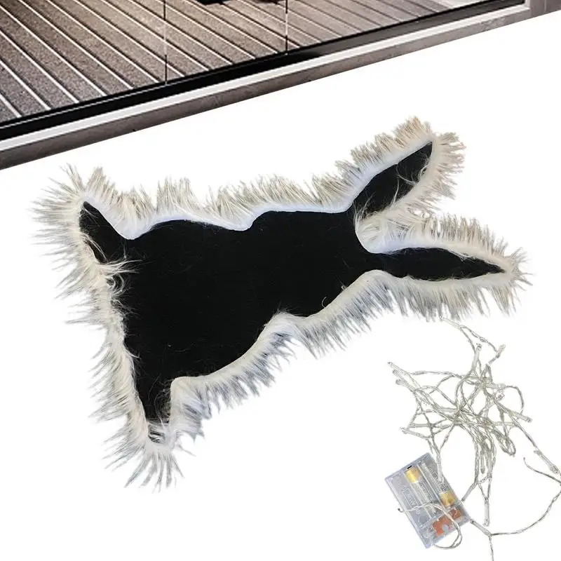 

Easter Bunny Rug Fried Furry Rabbit Carpet Easter Decor Bath Rug Led Light Door Mat For Home Decoration Bathtub Entrance