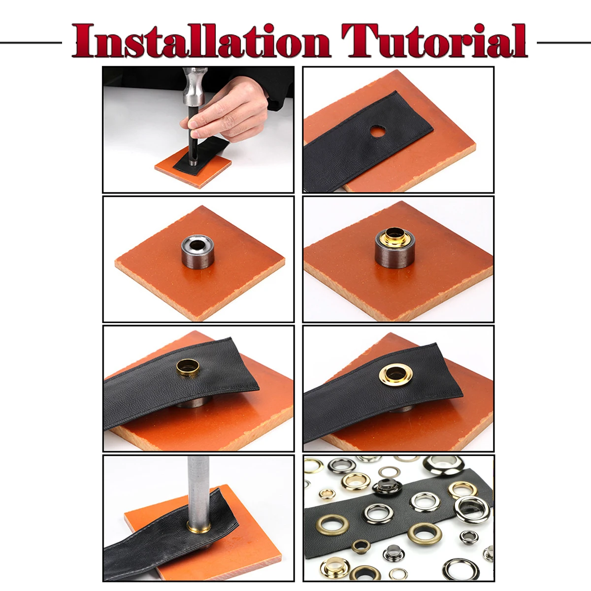 Plane Gold Pure Copper Eyelets for Awnings Leather Goods Handbag