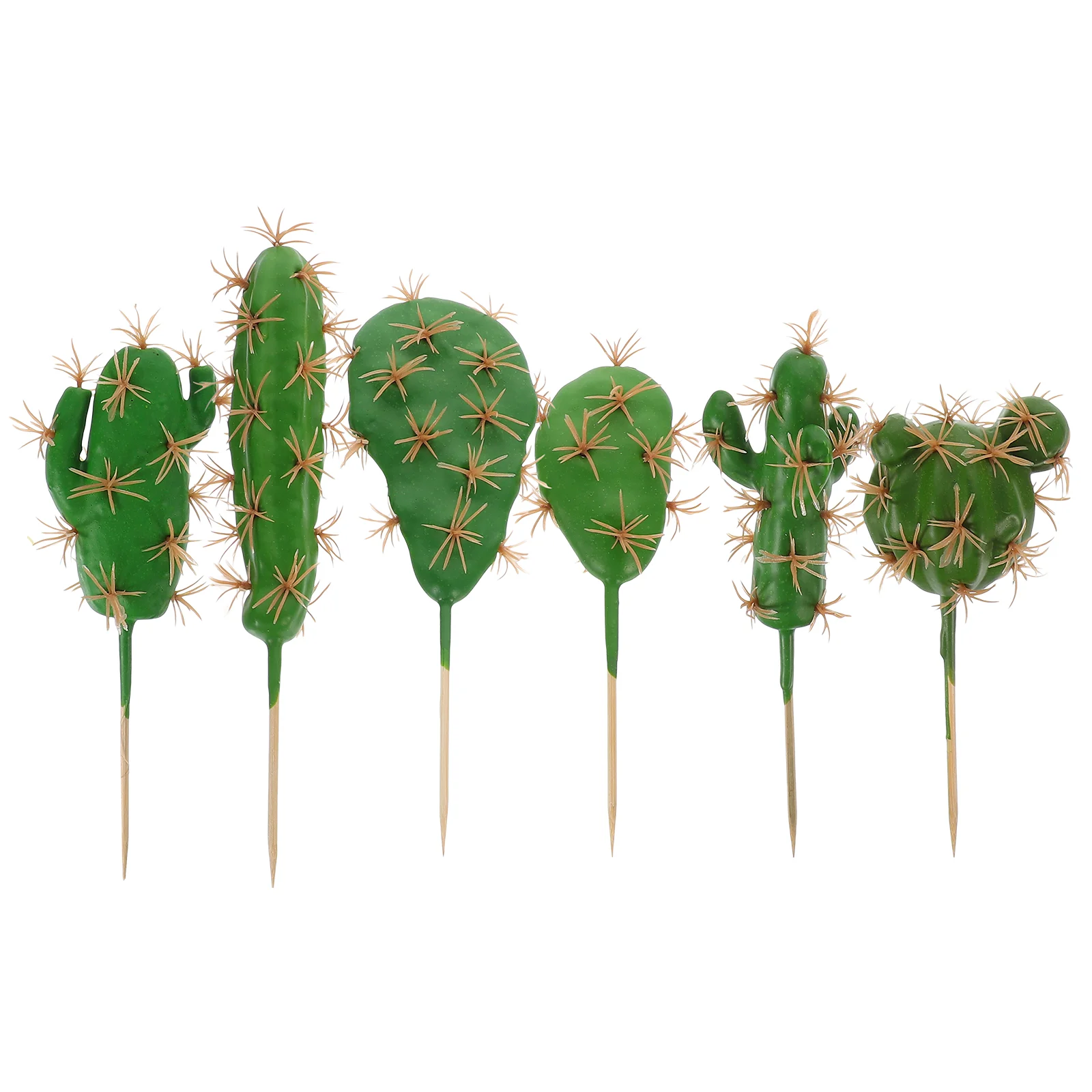 

6 Pcs Cactus Ornament Artificial Plants Greenery Outdoor Statues Faux Succulent