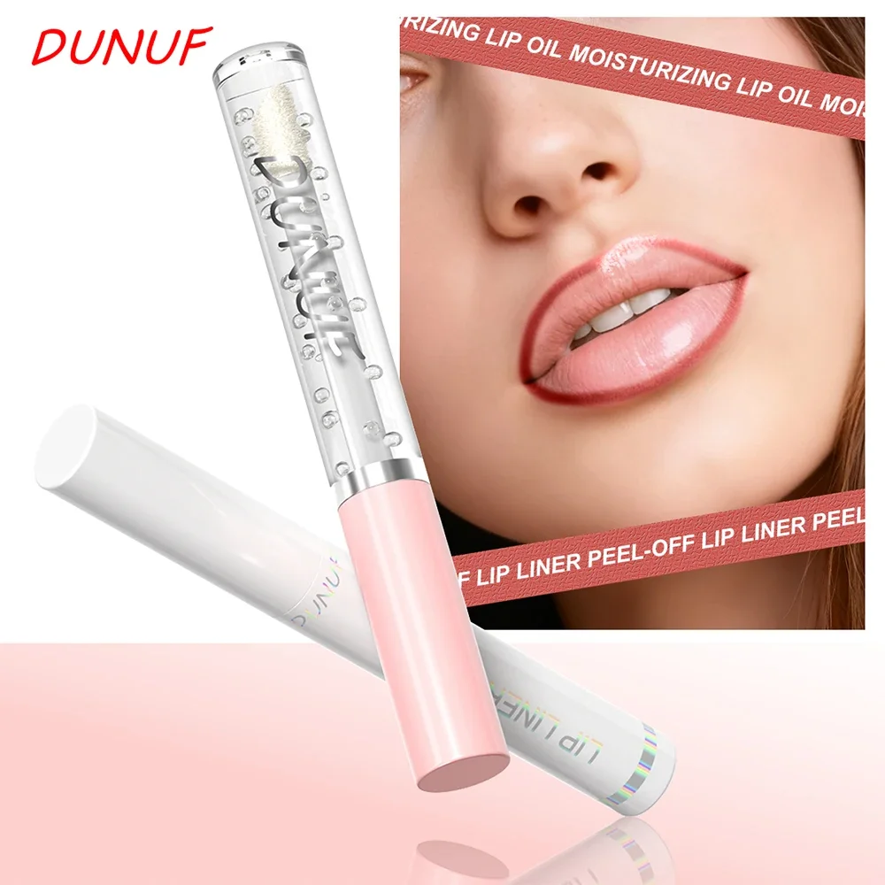 2pcs Long Lasting Peel Off Lip Liner Set With Moisturizing Non Stick Lip Oil Waterproof Stay Nourishing Liquid Care_voghion.com