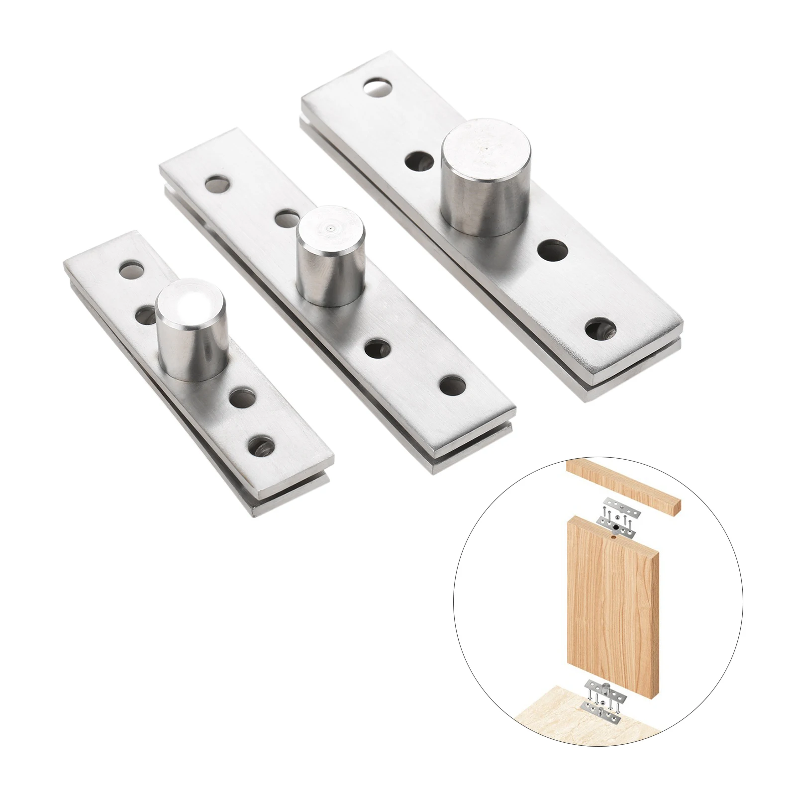 Door Pivot Rotating Hinge Stainless Steel Up Down Shaft 360 Degree Rotation Hidden Door Heavy Duty Grind Core 73/95/98mm Solid