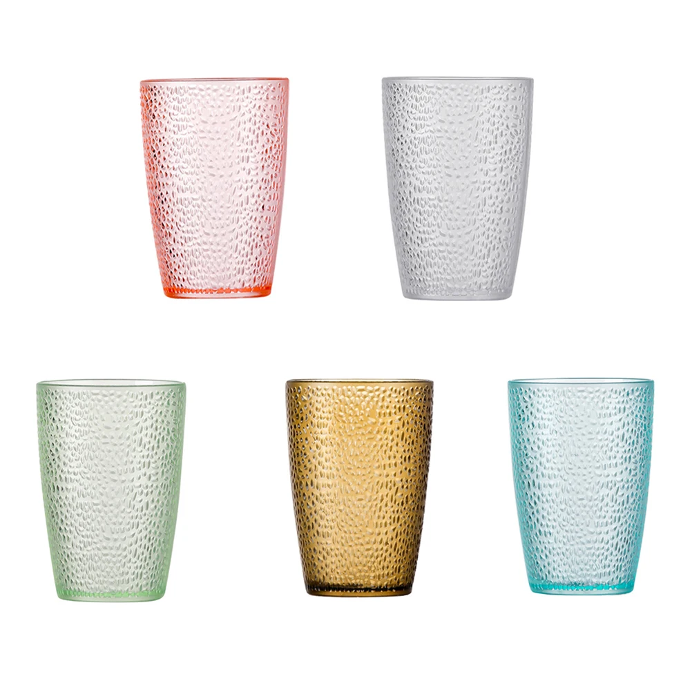 5Pcs Clear Acrylic Drinking Cups Stackable Beer Cup Cocktail Cups Water Tumbler double wall glass cup plastic shot glass
