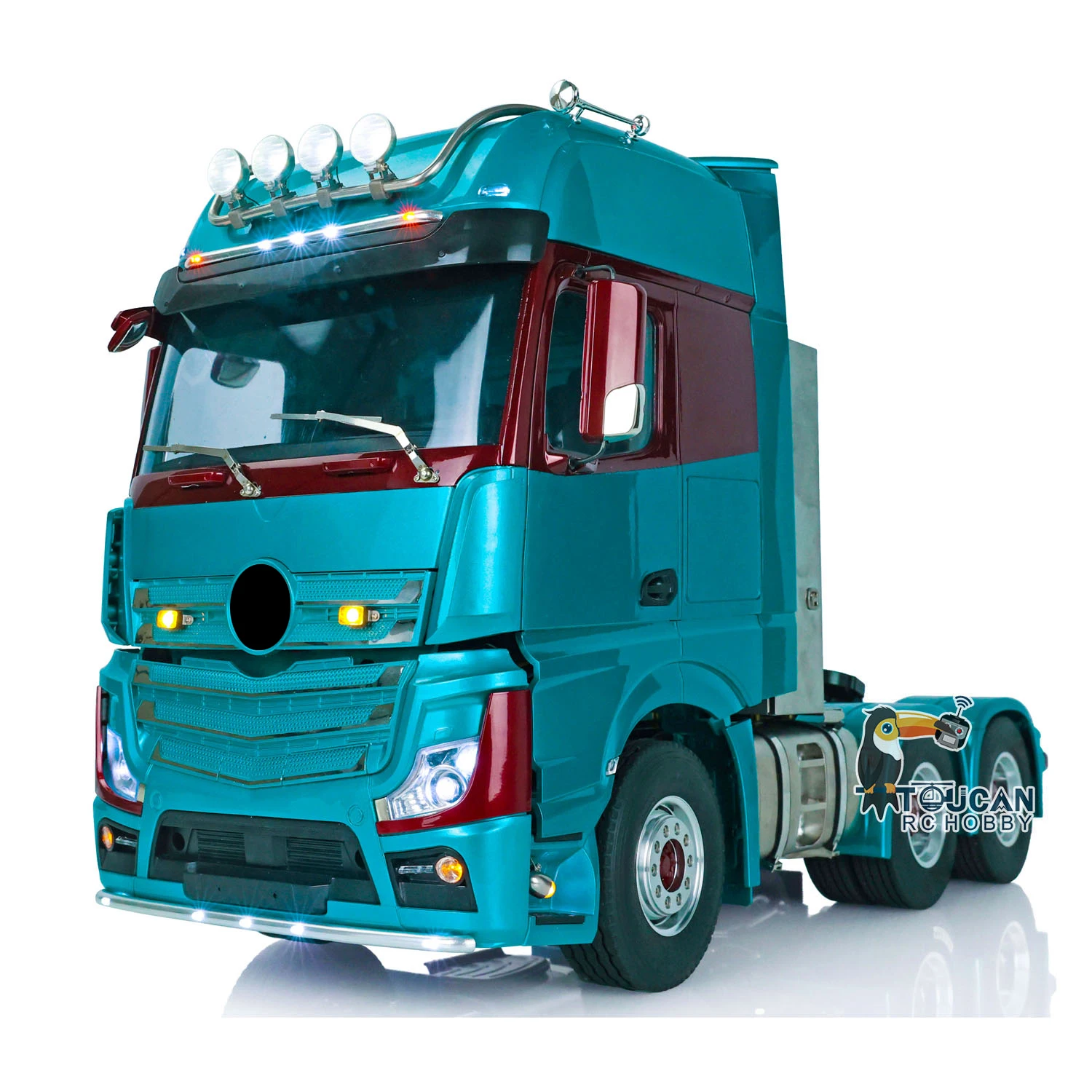 1/14 Metal LESU RC Tractor Truck 6*6 Topline for DIY Cabin 1851 3363 RTR Car Painted Model Electric Wiper Toys Gifts Thzh1394 2