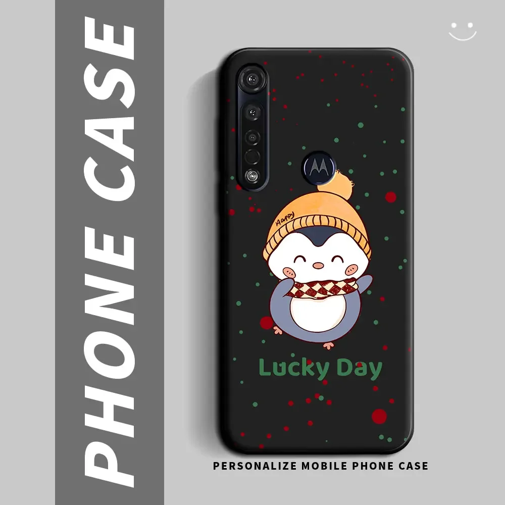 Cartoon Panda Shockproof Silicone Soft Phone Case for Motorola Moto G8 Series