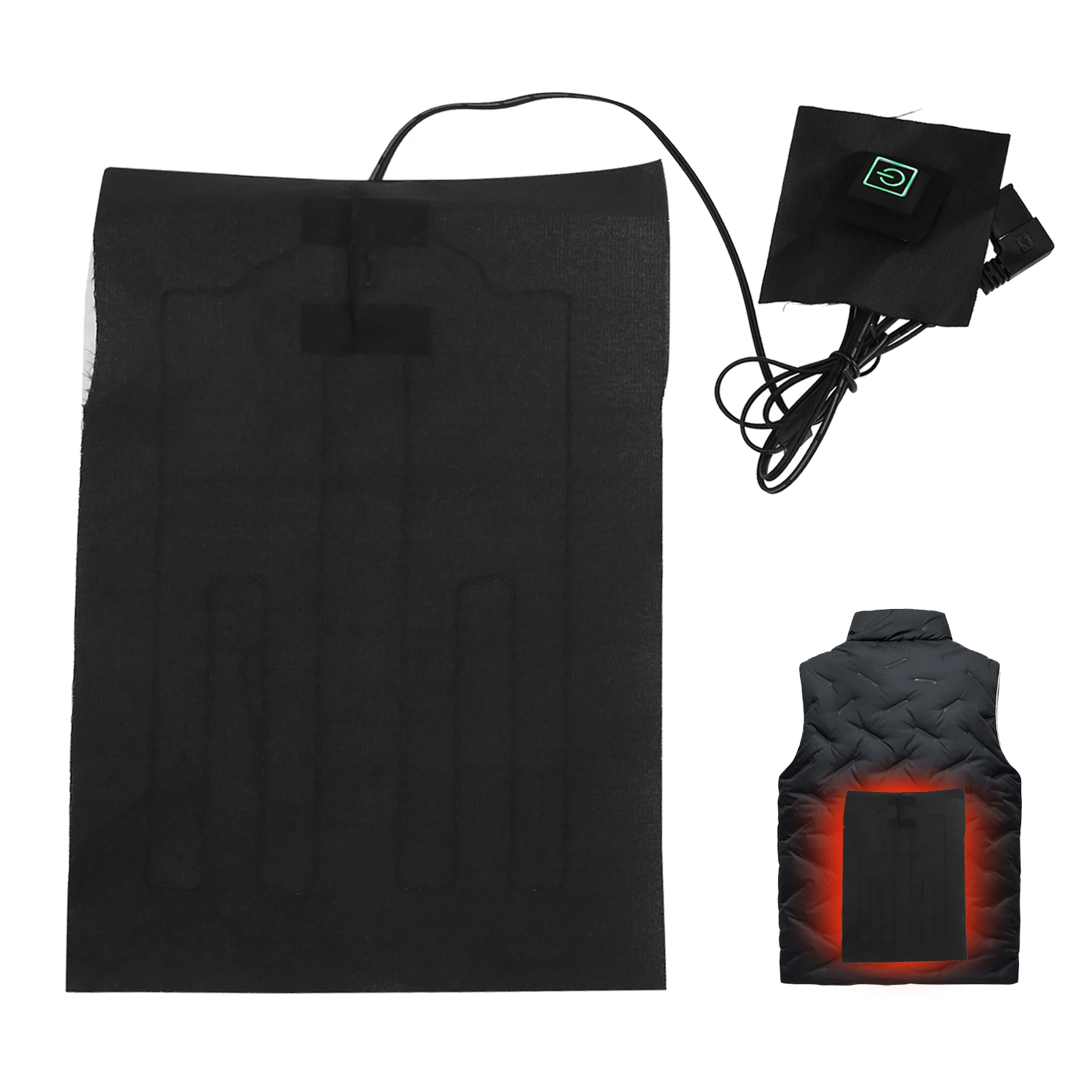 USB Warm Pads Fast Heating Carbon Fiber Heating Pad Winter Outdoor Warmer Pad For Cloth Vest Jacket heated jacket heated gloves pad
