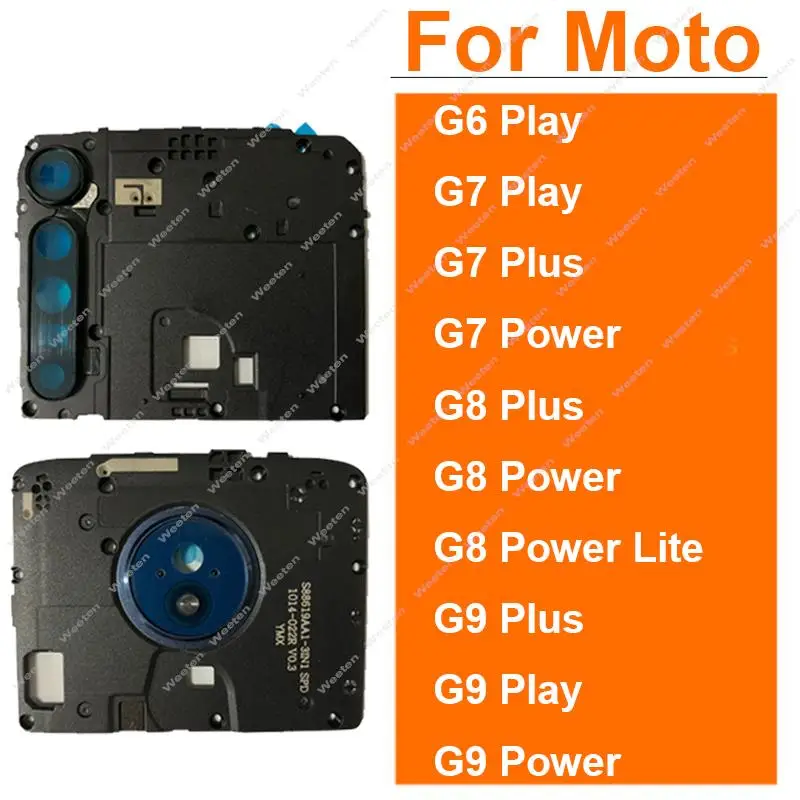 Motherboard Housing For Motorola MOTO G6 G7 G8 G9 Play Power Lite G7 G8 G9 Plus Rear Mainboard Frame Flash Cover Lens Holder