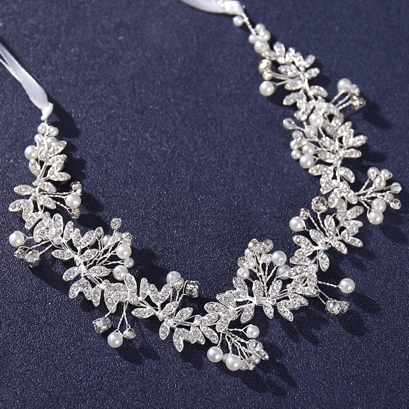 Handmade Hairbands Crystal Rhinestone Flowers Headbands Wedding Hair Accessories For Women Bride Head Jewelry