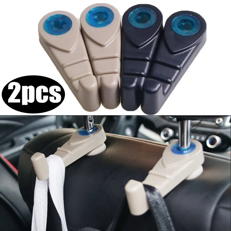 

2pcs Hidden Car Back Seat Hook Headrest Hanger Handbag Storage Organizer Holder Auto Interior Fastener Clip Mini Hooks