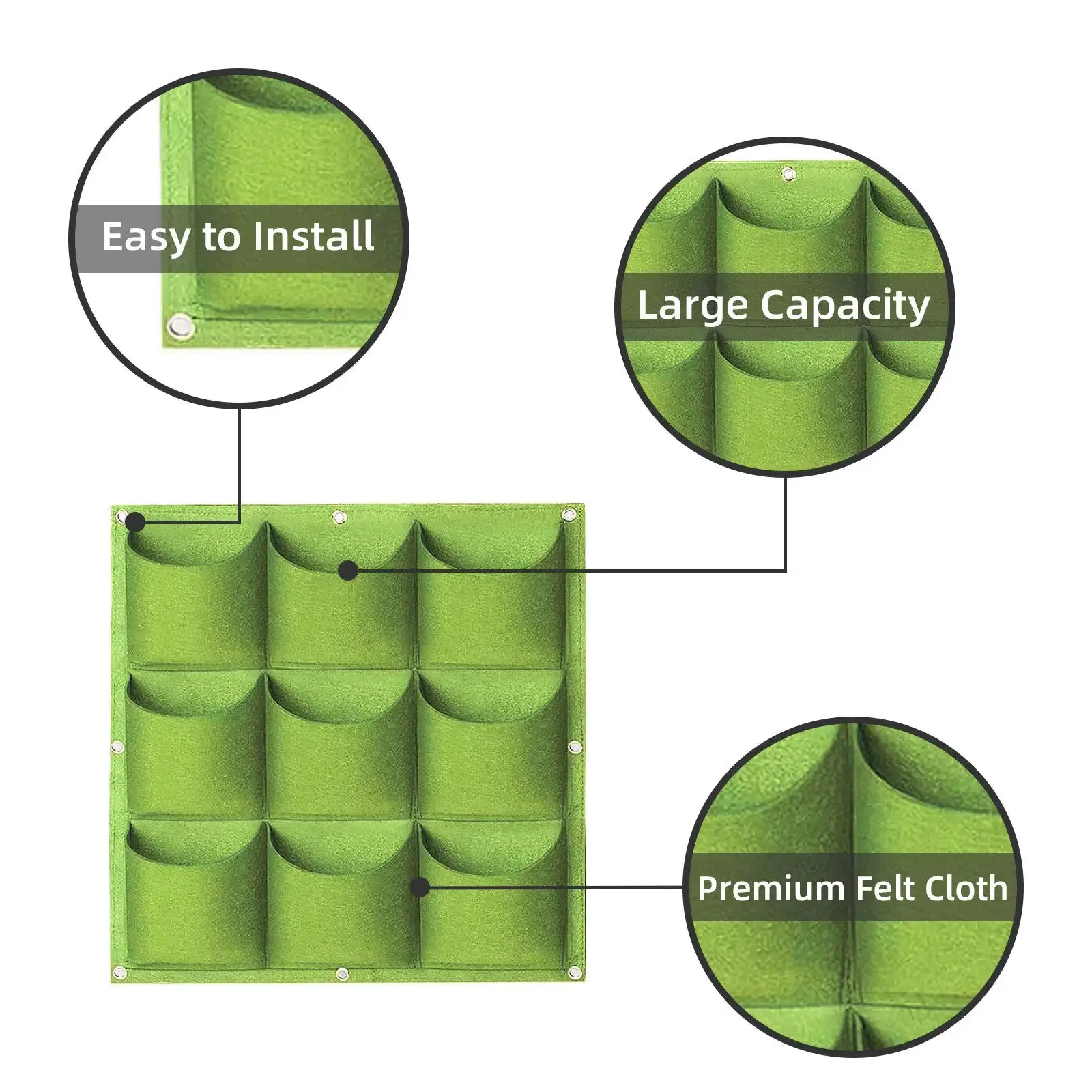 Felt Vertical Hanging Garden Planter 3