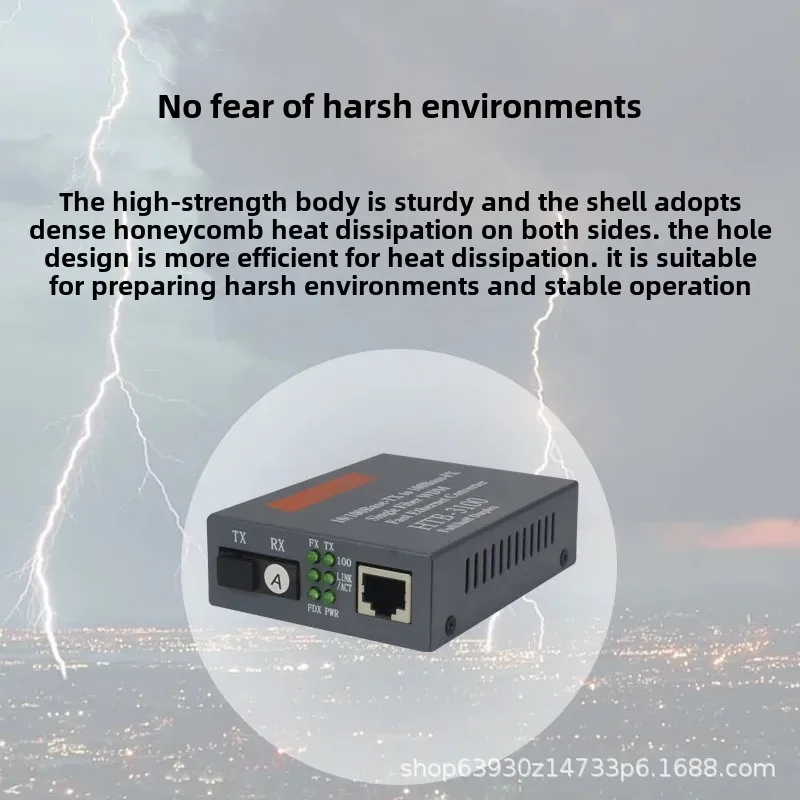 High Speed Gigabit Fiber Optic Transceiver HTB-GS03 SC Interface Optical to Electrical Converter for Efficient Data Transmission