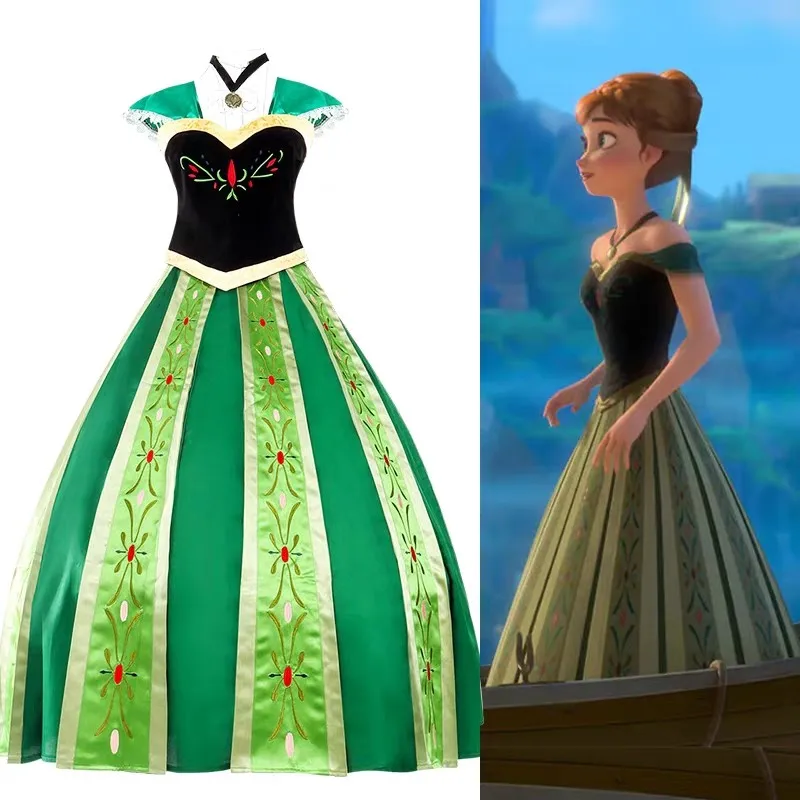 Costumes de Cosplay du film Disney la reine des neiges Anna, robe
