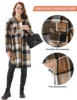 URBEST Women's Oversized Plaid Shacket - Cozy Long Sleeve Button Down Jacket with Pockets, Knee Length/Plus Size/Cropped 4
