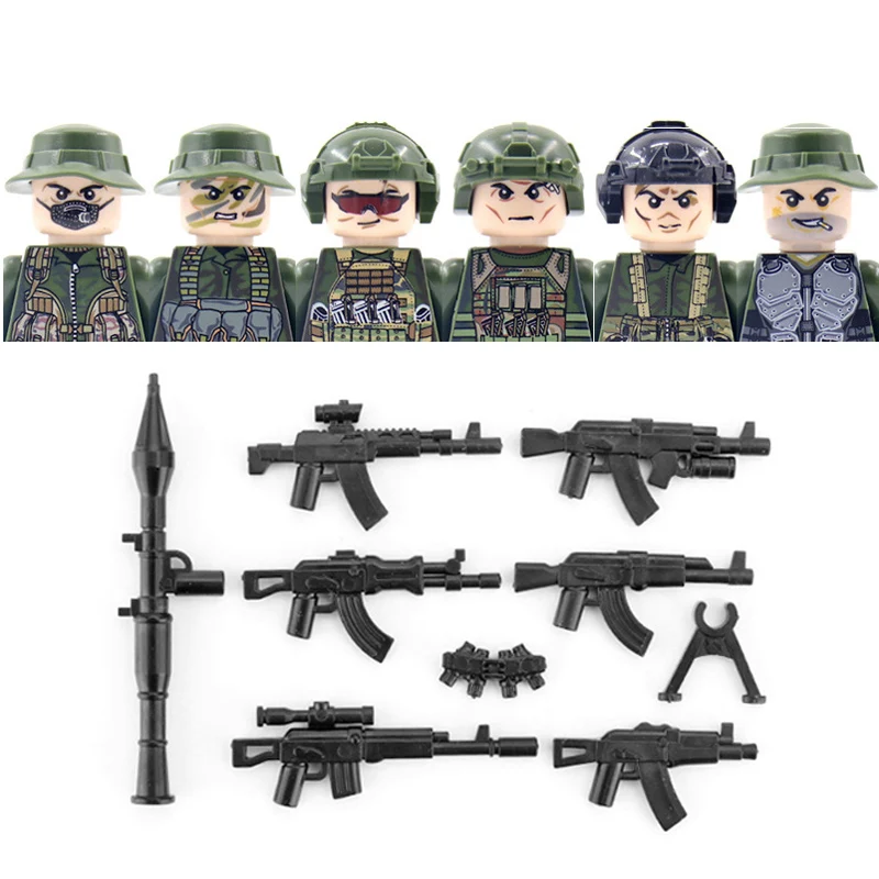 thumbnail image 1 of Figuras de comando fantasma de SWAT de la ciudad, bloques de construcción de fuerzas especiales, soldados del ejército modernos, policía, armas militares, juguetes para niños, 1 of 5