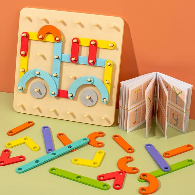 Montessori Kinder Geo Board Holz Puzzle Set