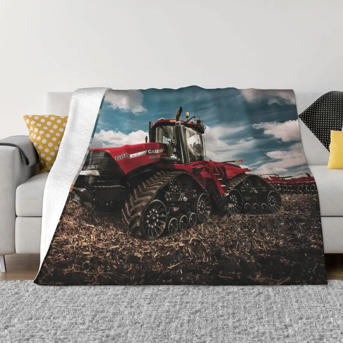 

Крутой автомобильный тракторный узор одеяла флисовое украшение многофункциональные мягкие покрывала для дома путешествия покрывала