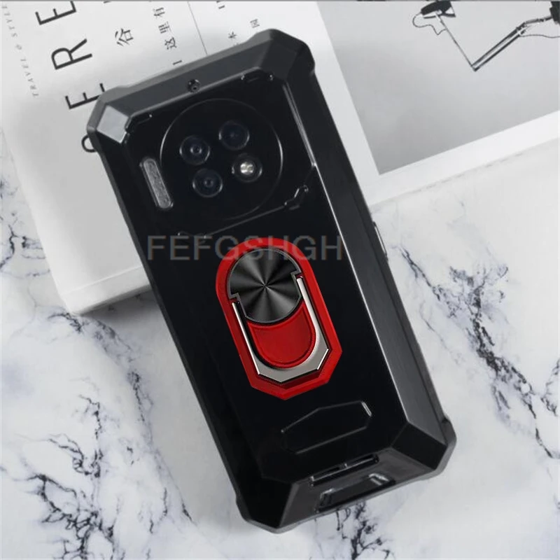 Enhanced Phone Cover with Back Ring Holder Bracket - TPU Soft Silicone Case, 6.78