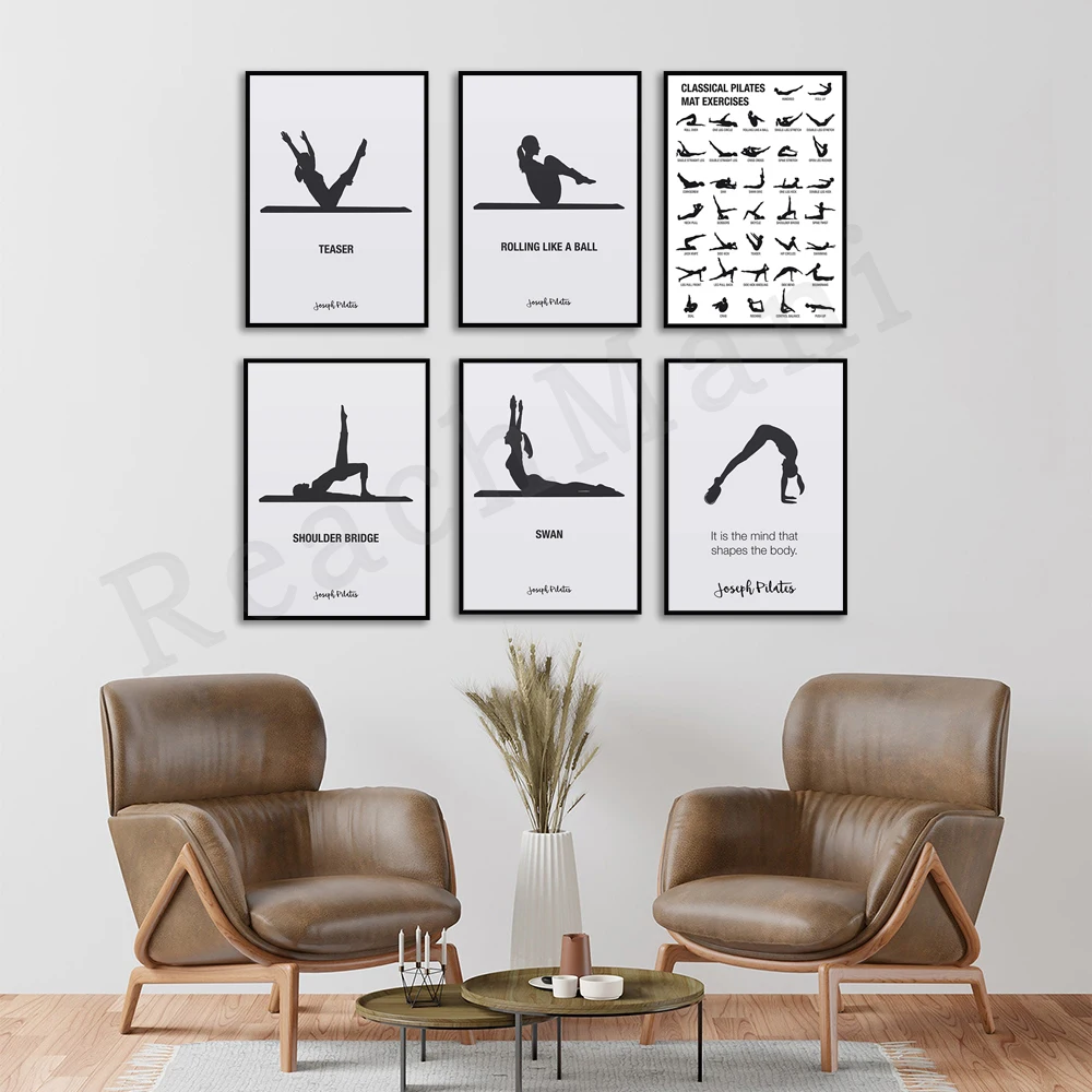 Poster Pilates Gym Chart Pilates Circuit Workout Pilates Fitness