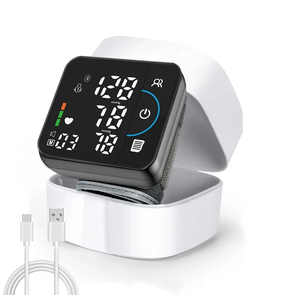 Bluetooth Voice Wrist Blood Pressure Monitor USB Rechargeable Large Display Tonometer Digital Sphygmomanometer baumanometer blood pressure monitor blood pressure meter