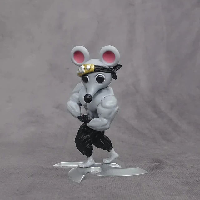 Anime Demon Slayer Muscle Mouse Action Figure Muscle Rat of Uzui Tengen