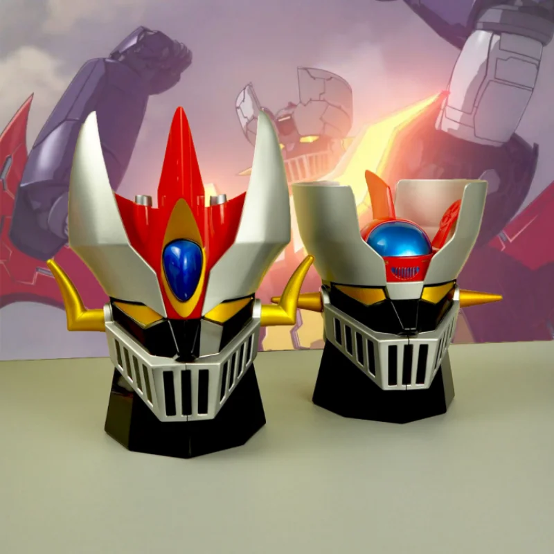 Stainless Steel Mug 410ml Japanese Anime MAZINGER Z Transformation Robot Coffee Mug with Lid
